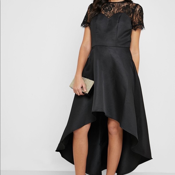 knee length dresses for ladies Cami Premium Lace Midi Dress in Navy main image 1